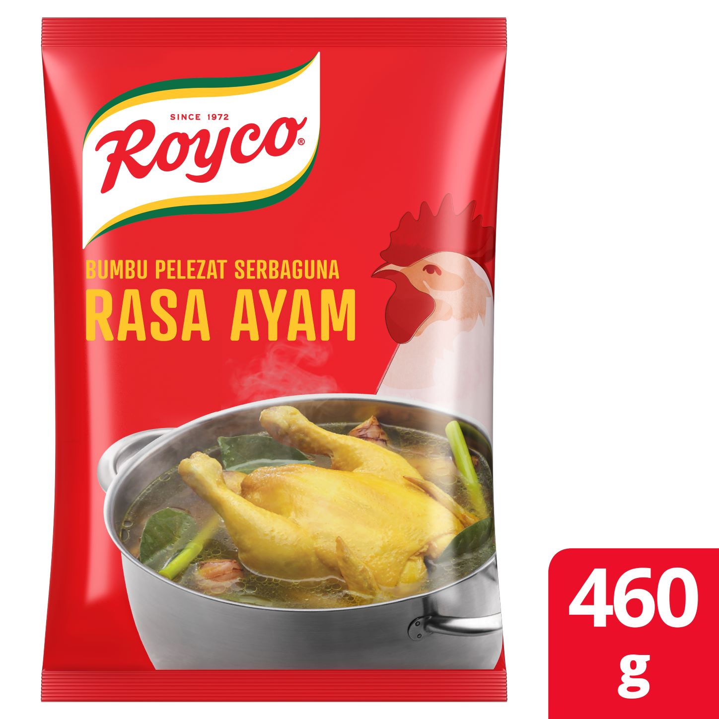 Royco Bumbu Pelezat Rasa Ayam 460g - Royco, dengan daging & rempah berkualitas untuk hasilkan kaldu mantap, penuh citarasa!